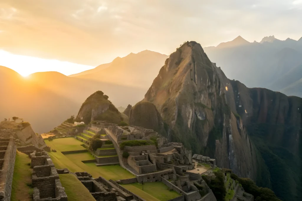Machu Picchu al amanecer, destino final del Circuito Salkantay desde Cusco, Perú