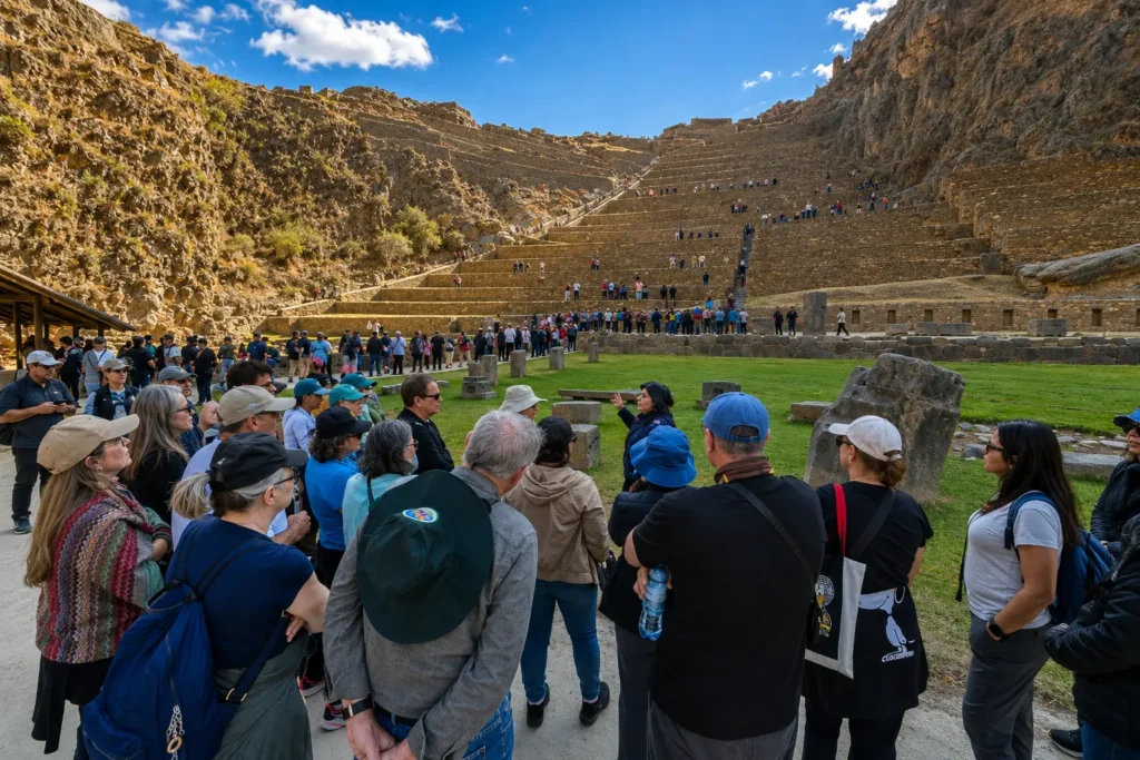 Sacred Valley terraces on the Machu Picchu 2 days 1 night tour itinerary